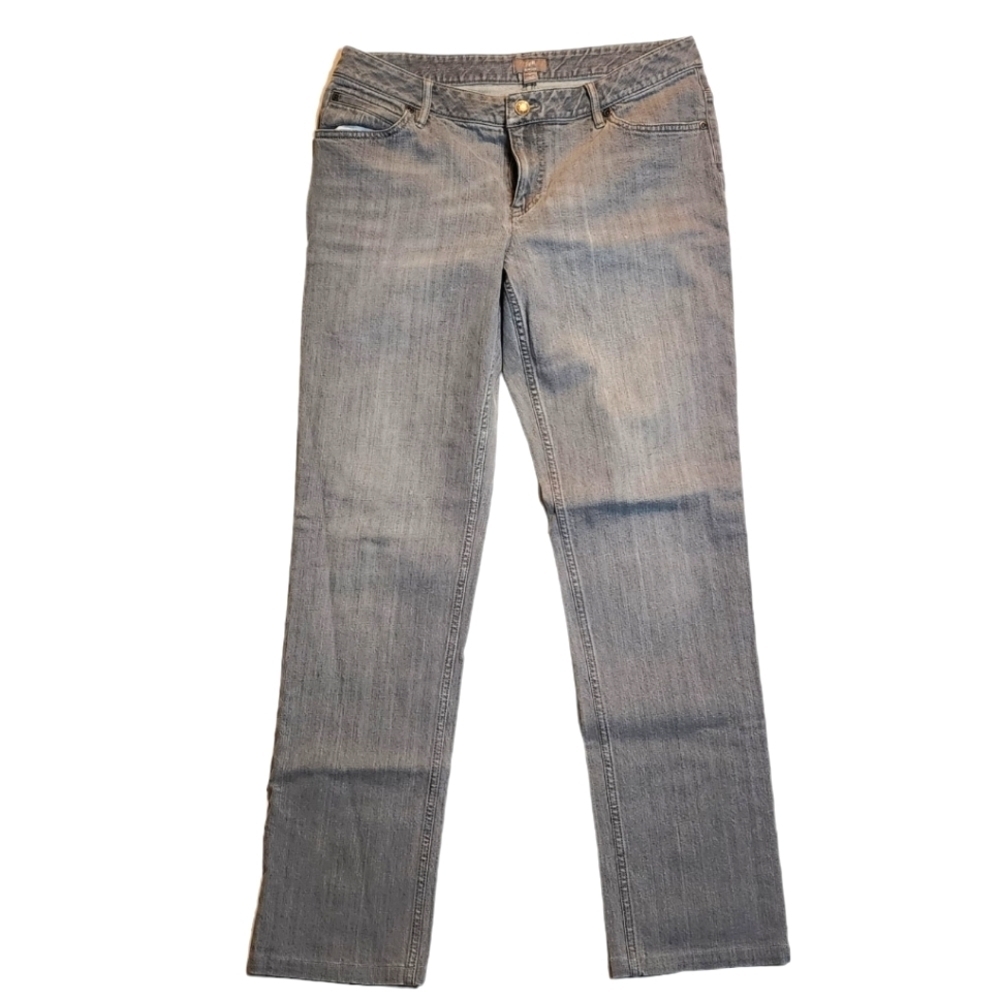 J. Jill Mid-Rise Slim Leg Stretch Size 8 Light Grey